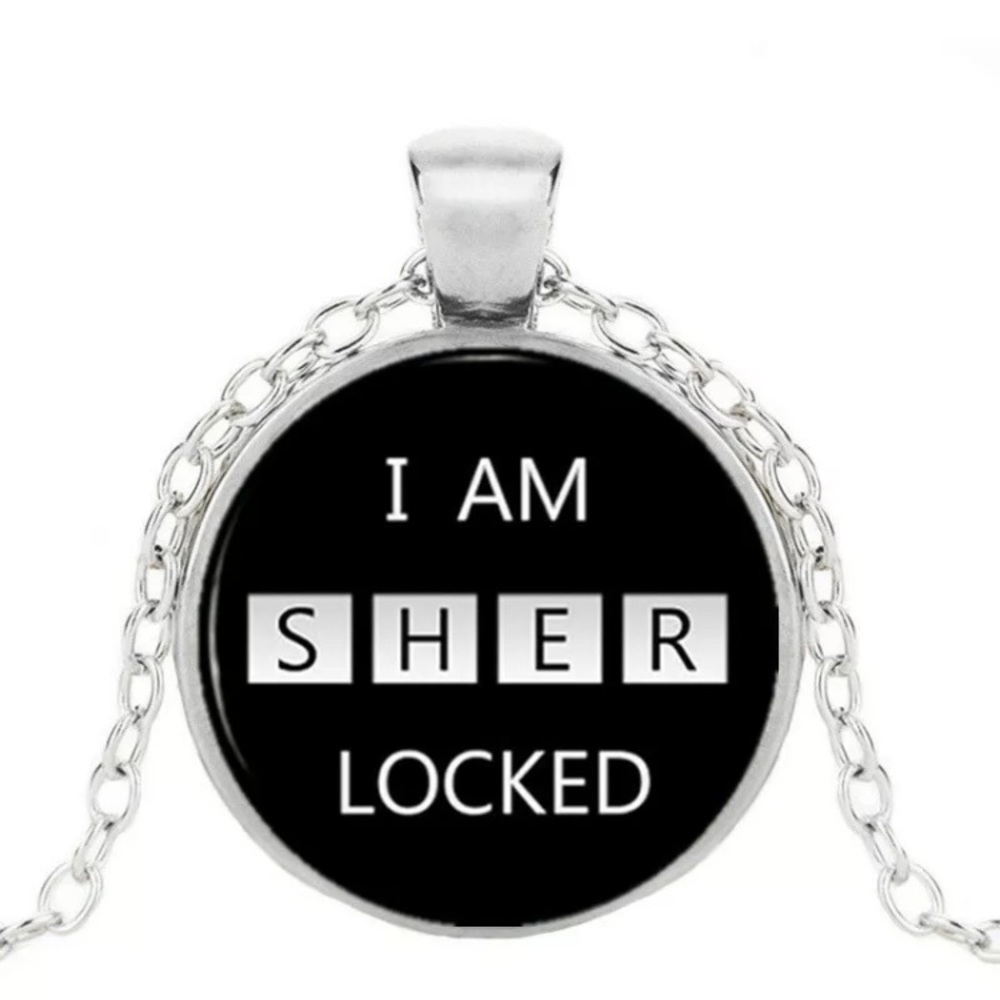 New! Sherlock Holmes Necklace Silver Chain Sher Locked Fandom Shows Series